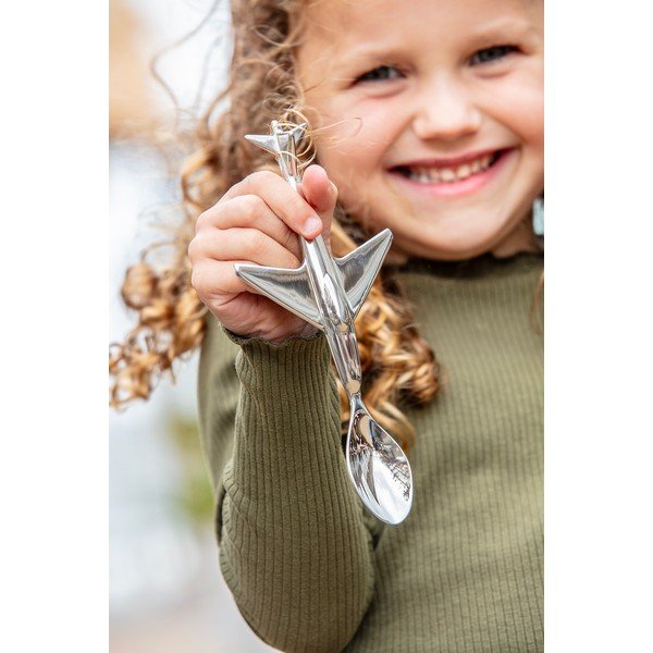 Детска лъжичка от неръждаема стомана в сребрист цвят Plane – Zilverstad-image-1