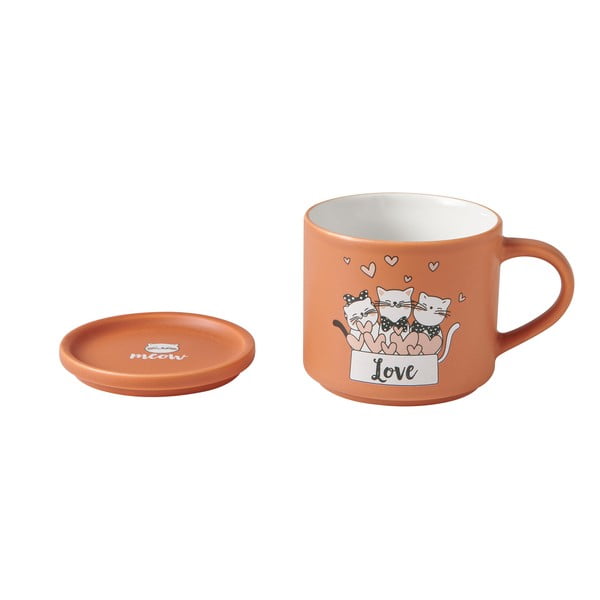 Оранжеви/бежови порцеланови чаши в комплект 2 бр. 350 ml Cats – Brandani-image-2