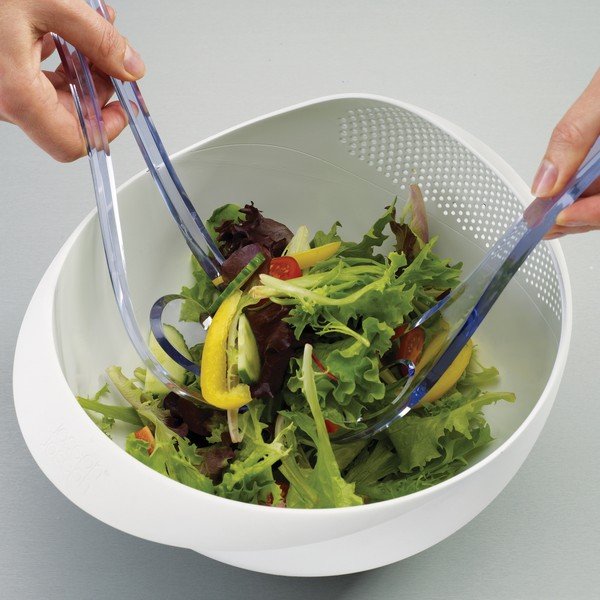 Zelená mísa s cedníkem Joseph Joseph Prep&Serve, délka 29 cm-image-3