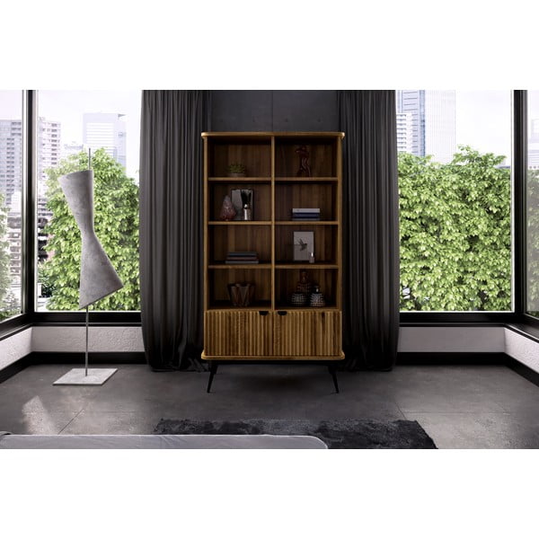 Етажерка за книги от дъбова дървесина в естествен цвят 97x176 cm Kula - The Beds-image-4