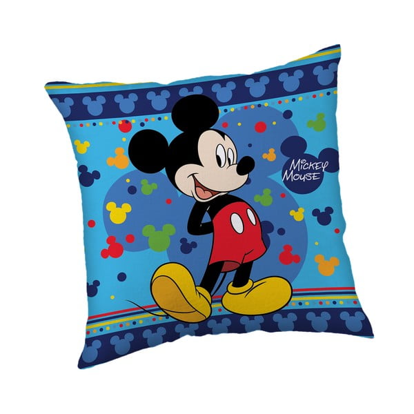 Детска възглавница от флийс 40x40 cm Mickey "Blue" – Jerry Fabrics