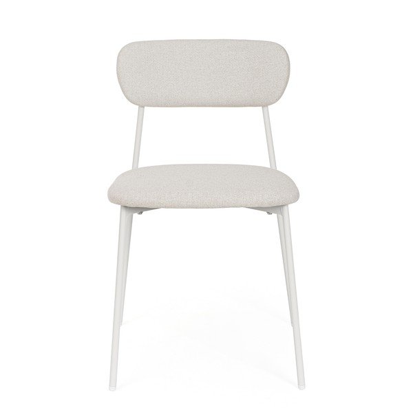 Бял тапициран трапезен стол Inka – Yes Everyday-image-2