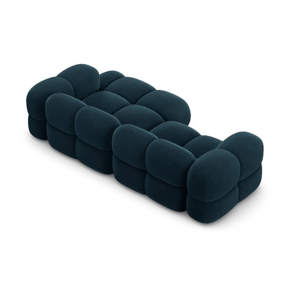 Тъмносин кадифен ъглов диван (десен ъгъл) Loretto – Cosmopolitan Design-image-4