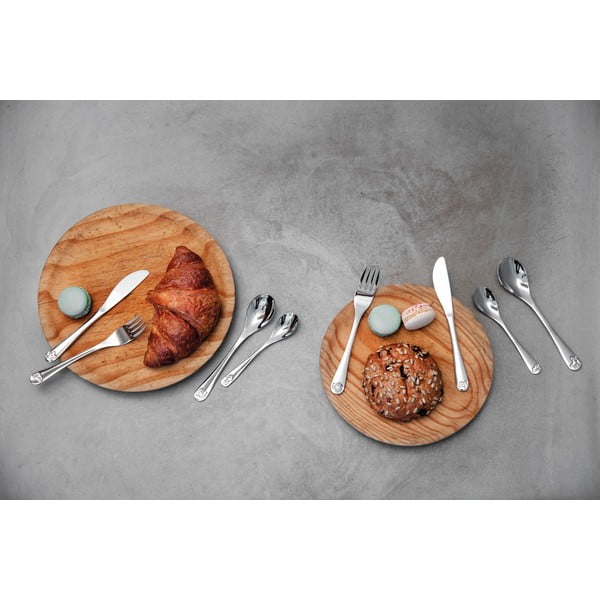 Детски прибори за хранене от неръждаема стомана в сребристо 4 бр. Water life – Zilverstad-image-1