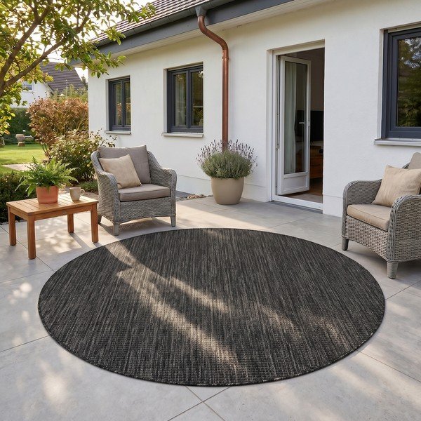 Черен кръгъл килим за открито и закрито ø 160 cm Mira 1450 – Ayyildiz Carpets-image-1