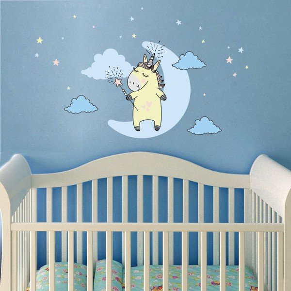 Комплект стикери за стена Unicorn in The Sky - Ambiance-image-1