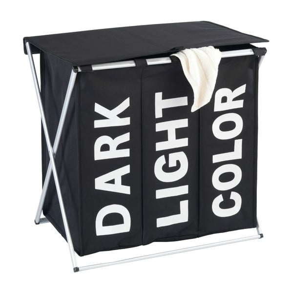 Тройна кошница за пране Black Trio, 118 л - Wenko-image-1