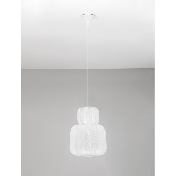 Текстилно висящо осветително тяло в матово бял цвят ø 28 cm Delina – Nova Luce-image-3