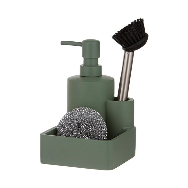 Светлозелена стойка за перилни препарати от полирезин Essentials – Ladelle