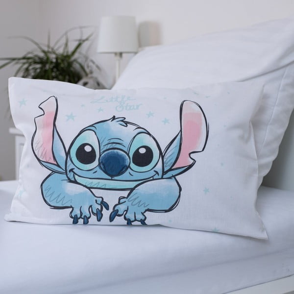 Бяло памучно детско спално бельо 100x135 cm Lilo and Stitch "White Star" – Jerry Fabrics-image-3