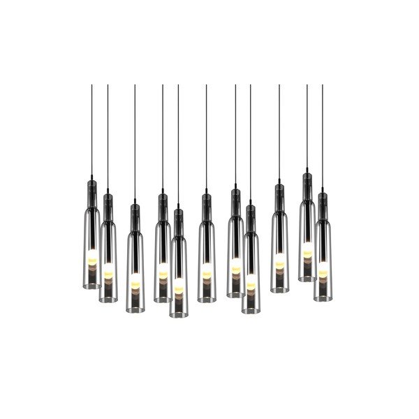 LED висящо осветително тяло със стъклен абажур в сребристо Lucent - Trio Select-image-2