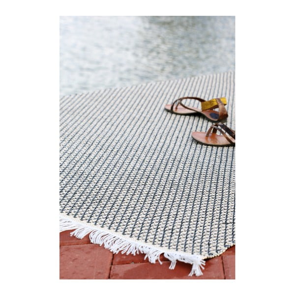 Кремав и черен килим, подходящ за употреба на открито , 70 x 100 cm Diby - Narma-image-3