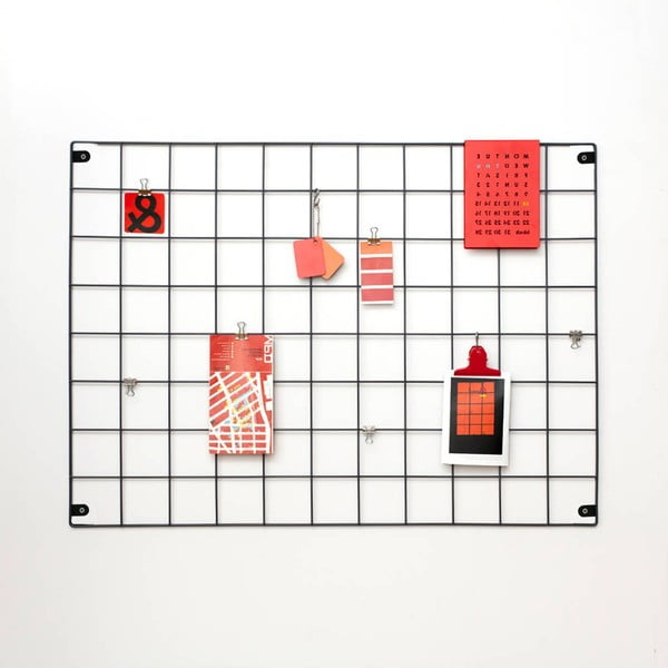 Черна метална дъска за обяви, 50 x 70 cm - Evila Originals-image-2