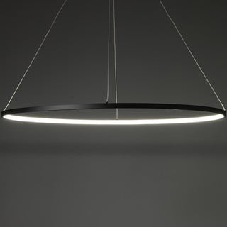 Черно висящо осветително тяло, височина 92 cm Oval Ring - Tomasucci