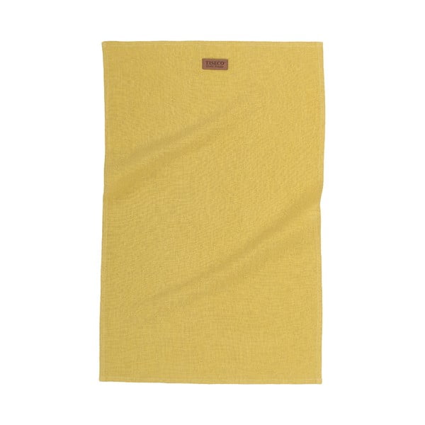 Жълта охра с ленена кърпа , 42 x 68 cm - Tiseco Home Studio