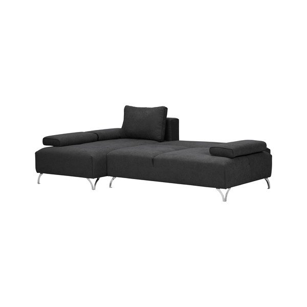 Tmavě šedá rohová rozkládací pohovka Windsor & Co Sofas Virgo, levý roh-image-3