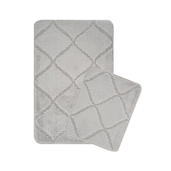 Светлосиви килими за баня в комплект от 2 бр. 50x80 cm Cizgili – Foutastic