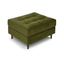 Маслиненозелено кадифено столче за крака Santo - Milo Casa