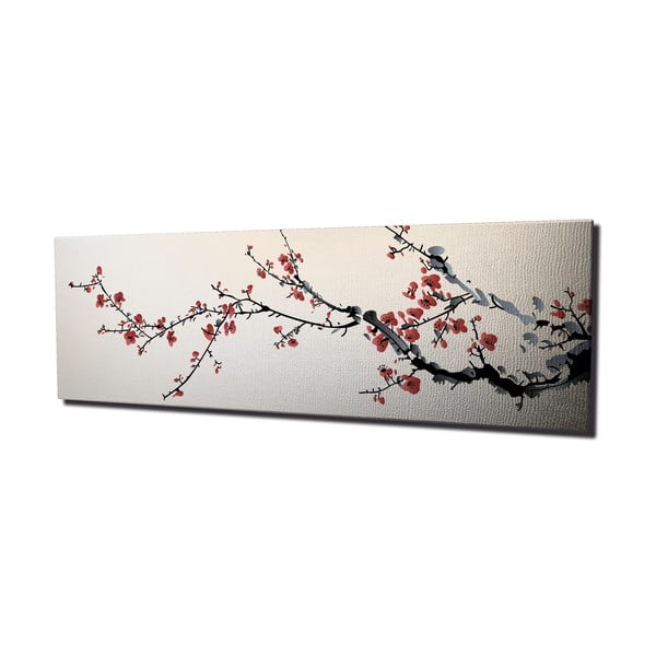 Живопис върху платно Сакура, 80 x 30 cm - Wallity