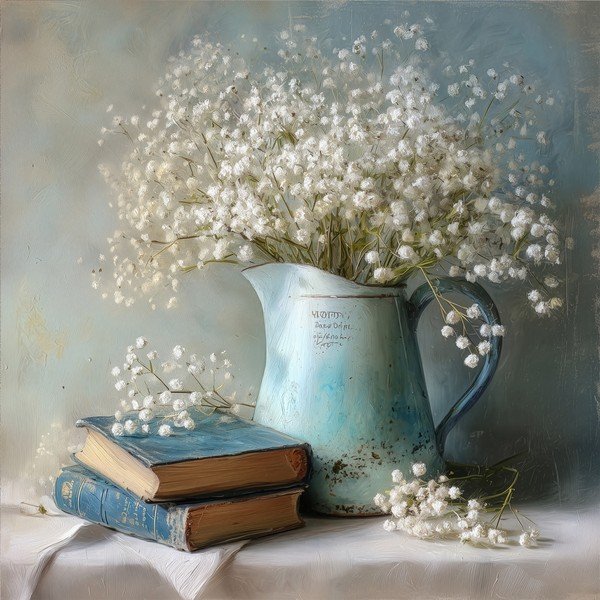 Печатна върху платно картина 32x32 cm Gypsophila – Styler