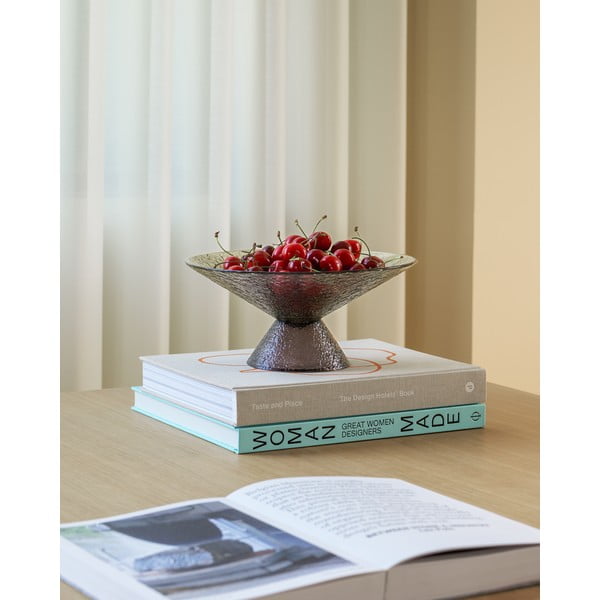 Зелено-кафява стъклена купа за плодове ø 25 cm Bonbon - Hübsch-image-1