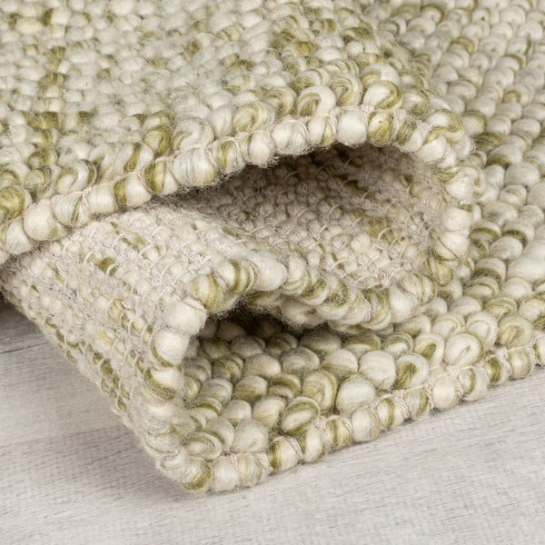 Ръчно изработен килим със смес от вълна в цвят каки 160x230 cm Minerals – Flair Rugs-image-3