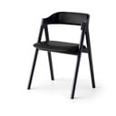 Трапезен стол от черен дъб с кожена седалка Findahl от Hammel Mette - Hammel Furniture