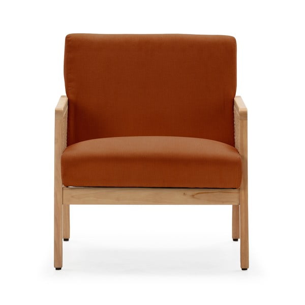 Велурено кресло в цвят тухла Debra - Marckeric-image-2
