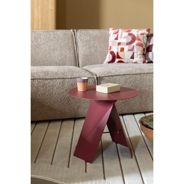 Метална кръгла странична масичка 45x46 cm Foldy – Zuiver-image-1