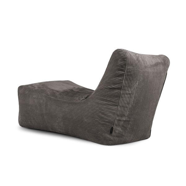 Светлосив пуф от рипсено кадифе Lounge – SLOWDOWN-image-4