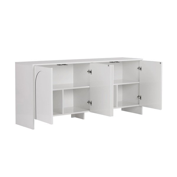 Бял скрин 180x80x45 cm Arlen  – Kalune Design-image-4