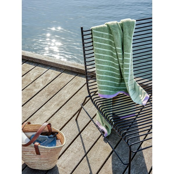 Зелена памучна кърпа за баня Dora, 70 x 140 cm - Hübsch-image-2