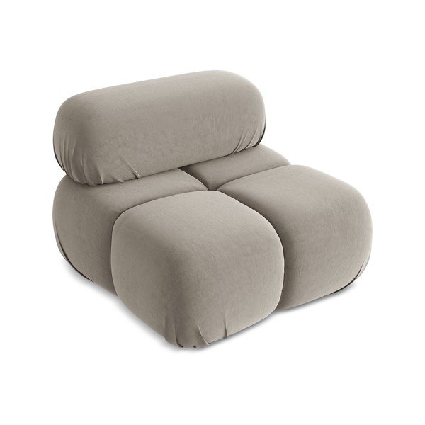 Бежов кадифен модул за диван Lokua – Makamii-image-2