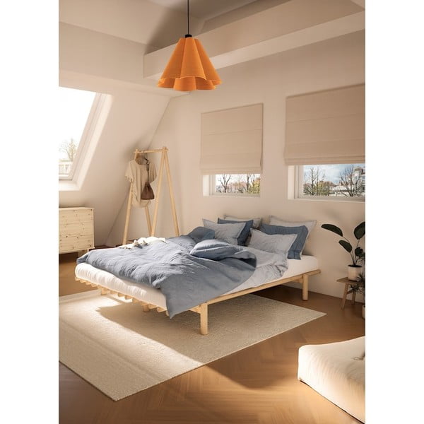 Двойно легло от борова дървесина с решетка 140x200 cm Pace - Karup Design-image-1