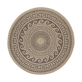 Черно-бежов кръгъл външен килим ø 160 cm Comilla – Ayyildiz Carpets
