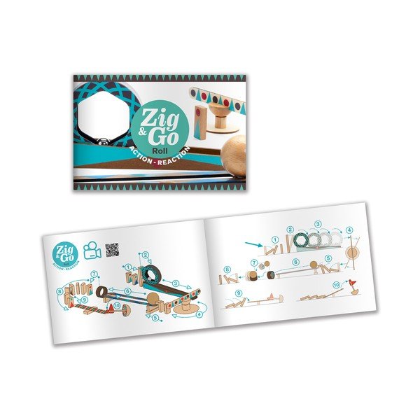 Дървена писта за топки 28 части Zig & Go - Djeco-image-1