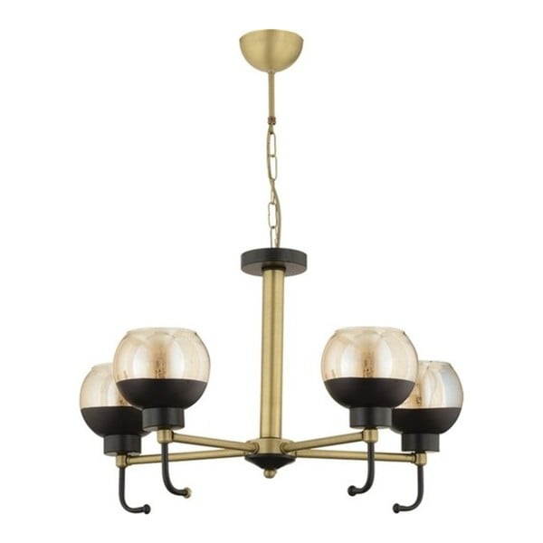 Висяща лампа в черно и златно Luxaro - Masivworks