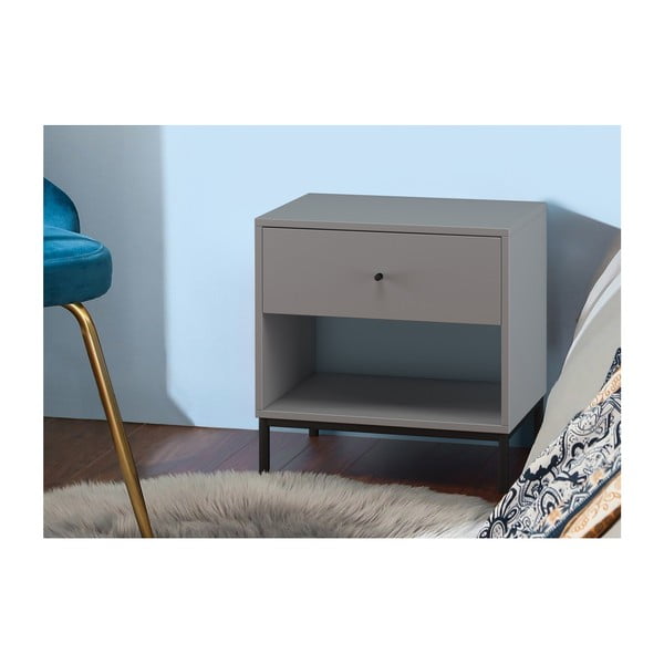 Сиво нощно шкафче Celine – Støraa-image-1