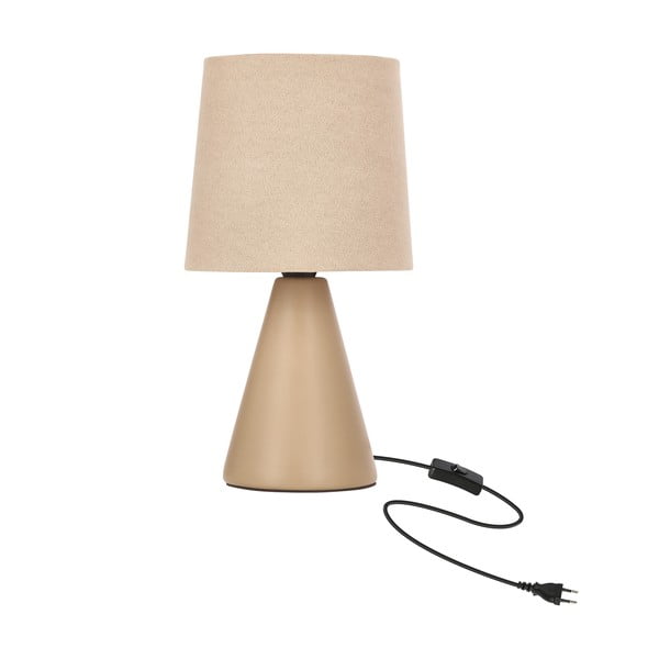 Бежова настолна лампа с текстилен абажур (височина 24,5 cm) Satti – Candellux Lighting-image-3