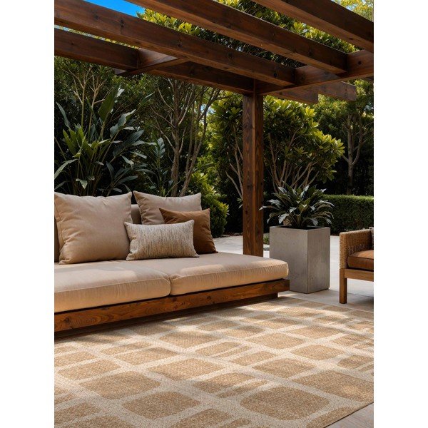 Кремав/в естествен цвят килим за открито и закрито 160x230 cm Haringey Ruskin – Ted Baker-image-1