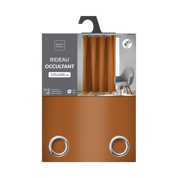 Теракотено затъмняващо перде 135x240 cm Occult – douceur d'intérieur-image-3