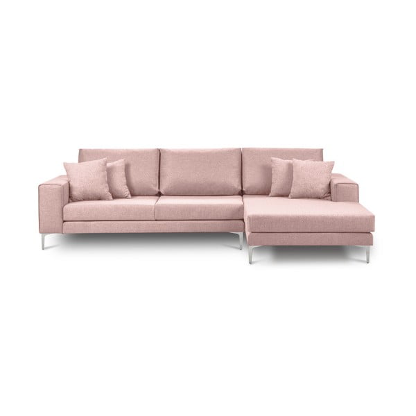Розов ъглов диван Cartegena, десен ъгъл - Cosmopolitan Design
