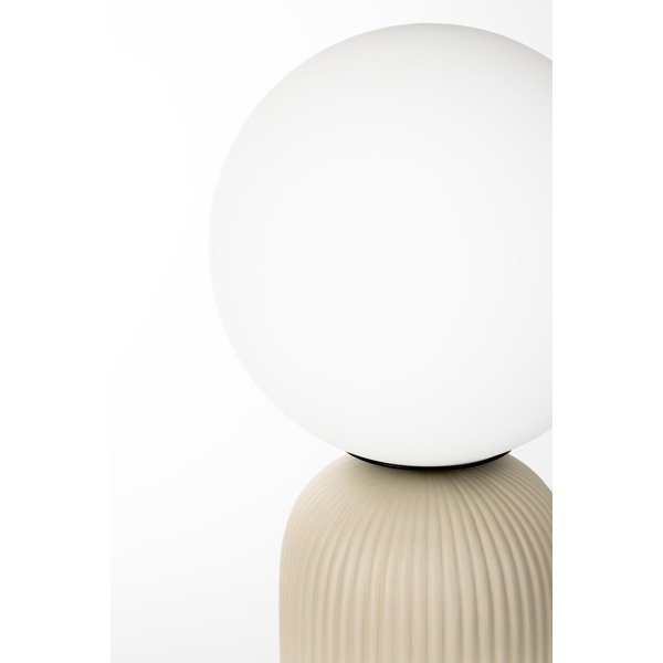 Бежова керамична настолна лампа със стъклен абажур (височина 53 cm) Dash – Zuiver-image-4