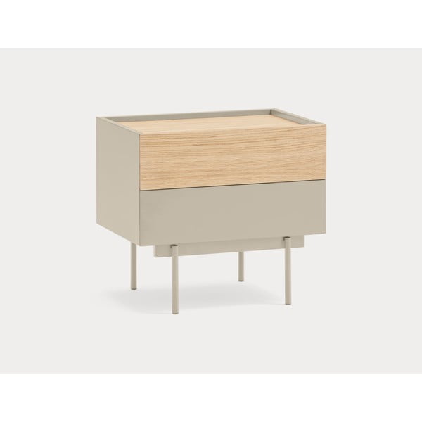 Нощно шкафче в светлосиво и естествен дъб Otto - Teulat-image-4