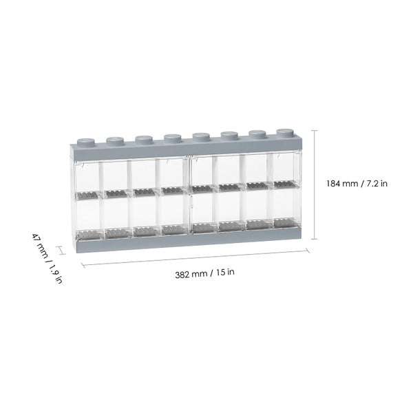 Сив колекционерски шкаф за 16 минифигури - LEGO®-image-1