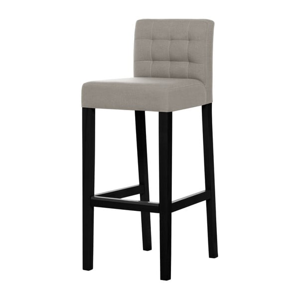 Béžová barová židle s černými nohami Ted Lapidus Maison Jasmin