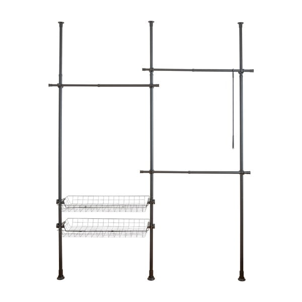 Черна метална телескопична стойка за дрехи Herkules – Wenko-image-4