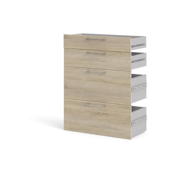 Компонент - чекмеджета от дъбов декор в естествен цвят 84x105 cm Prima – Tvilum-image-2