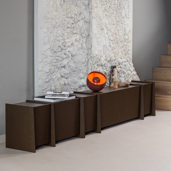 Тъмнокафява маса за телевизор от декор от ясен 102x53x44 cm Brock – WOOOD-image-1