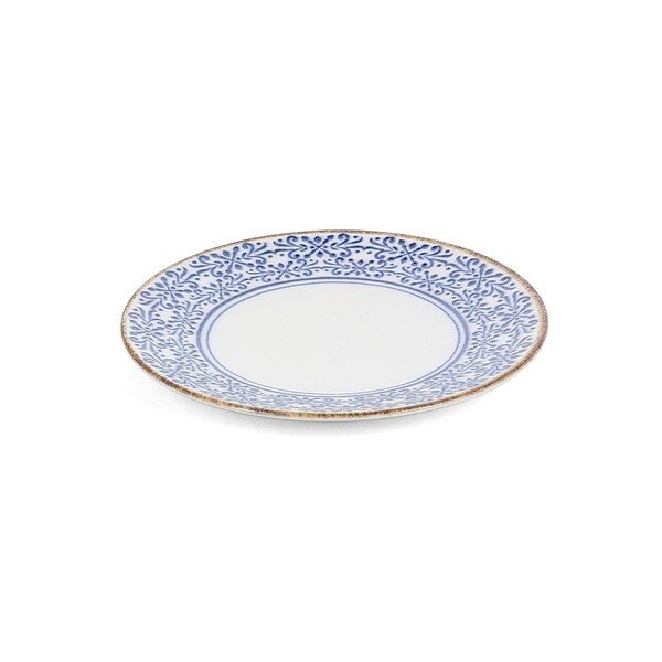 Бяла/синя десертна порцеланова чиния ø 16 cm Azul – BonBistro-image-2
